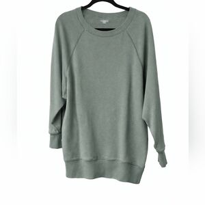Aerie Oversized Cozy Crew Sweatshirt Sage XS